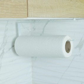 Μεταλλική Βάση Under Shelf για Χαρτί Κουζίνας 25x10cm Άσπρο ή Μαύρο - Άσπρο