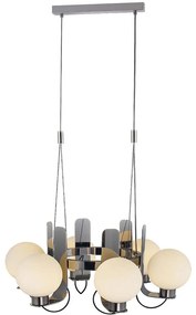Φωτιστικό Οροφής 701CHD1720 Φ70x120cm 6xΕ27 40W Platinum Opviq