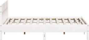 vidaXL Σκελετός Κρεβ. Χωρίς Στρώμα Λευκό 180x200 εκ Μασίφ Πεύκο