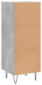 Ντουλάπι Γκρι Σκυροδέματος 34,5x34x90 εκ. Επεξεργασμένο Ξύλο - Γκρι