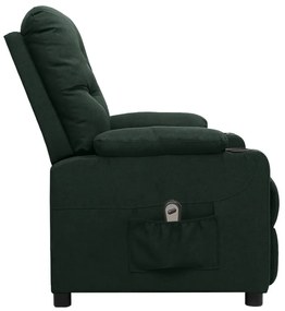 vidaXL Πολυθρόνα Ανακλινόμενη Ηλεκτρική Πράσινο Υφασμάτινη