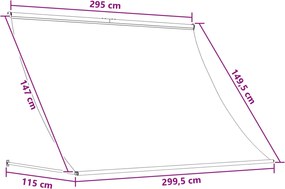 vidaXL Αντιανεμικό Καφέ 300 x 150 cm