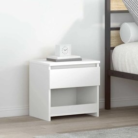 vidaXL Κομοδίνα 2 τεμ. Λευκά 40 x 30 x 39 εκ. από Επεξ. Ξύλο