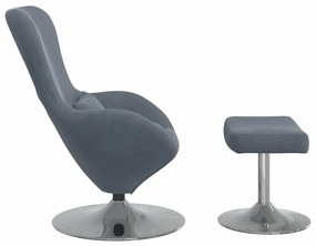 vidaXL Κάθισμα-αυγό 2 pcs Σκούρο γκρι 63 x 73 x 90 εκ Βελούδο