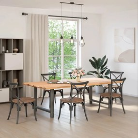 vidaXL Πόδια Τραπεζαρίας Ανθρακί 2 τεμ. 90x(72-73) εκ. Ατσάλι