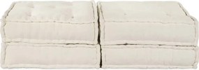 vidaXL Μονάδα Μοντέρνου Καναπέ 2 pcs Κρεμ 140 x 70 x 36 εκ Ύφασμα