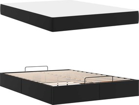 vidaXL Σκελετός κρεβατιού με στρώμα Άλλο 2 pcs Μαύρο PVC