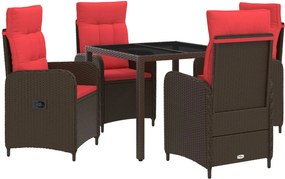 vidaXL Σετ Εξωτερικής Τραπέζης 5 pcs συνθετικό ρατάν