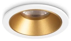 Χωνευτό Σποτ Φωτιστικό Οροφής LED 5,5W Λευκό-Χρυσό 3000Κ Φ5,8cm Trim Game 349084 Ideal Lux 349084