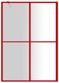 Διαχωριστικό Ντουζιέρας Κόκκινο 140 x 195εκ. Διαφανές Γυαλί ESG - Κόκκινο