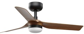 Ανεμιστήρας Οροφής Mini Punt S 33823-1TW D90cm 10W 2700/ 4000/ 6000K 480lm Black-Natural Faro Barcelona Διάμετρος 90cm