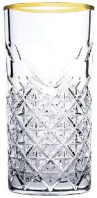 Ποτήρι Νερού Golden Touch Timeless SP52820G4GD Φ6,7x14,3cm 295ml Clear-Gold Espiel Glass
