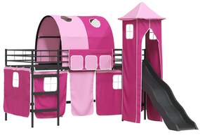 vidaXL Μαύρο και Ροζ 90 x 200 cm