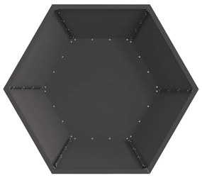 vidaXL Φωτιά Πυρκαγιάς Εξαγωνική Μαύρη 100x100x28 εκ Ατσάλι