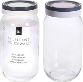 Γυάλινο δοχείο αποθήκευσης Excellent Houseware - 1L