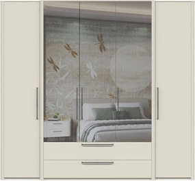 Ντουλάπα Cindel Πεντάφυλλη-Με καθρέπτη