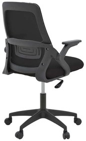 Καρέκλα γραφείου Reji pakoworld mesh ύφασμα μαύρο 58x60x89-99εκ