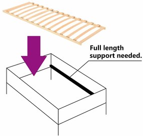 vidaXL Βάση κρεβατιού με λάμες Καφέ 80 x 190 cm Στερεό Ξύλο Μηλιάς