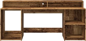 vidaXL Desk Παλαιωμένο ξύλο 200 x 55 x 91 cm Engineered wood