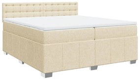 ΚΡΕΒΑΤΙ BOXSPRING ΜΕ ΣΤΡΩΜΑ ΚΡΕΜ 200X200 ΕΚ. ΥΦΑΣΜΑΤΙΝΟ 3287194