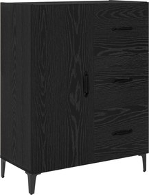 vidaXL Highboard Μαύρη Οξυά 69,5 x 34 x 180 εκ. Επεξεργασμένο ξύλο