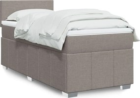 vidaXL Κρεβάτι Boxspring με Στρώμα Taupe 80x200 εκ. Υφασμάτινο