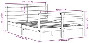 ΣΚΕΛΕΤΟΣ ΚΡΕΒ. ΧΩΡΙΣ ΣΤΡΩΜΑ ΚΑΦΕ ΚΕΡΙΟΥ 120X200 ΕΚ ΜΑΣΙΦ ΠΕΥΚΟ 3306662