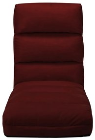 vidaXL Καρέκλα Δαπέδου Πτυσσόμενη Μπορντό από Συνθετικό Δέρμα