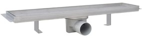 vidaXL Σιφόνια Ντουζιέρας Γραμμικά 2 τεμ. 530x140 χιλ. Ανοξείδ. Ατσάλι
