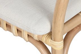 Σετ Τραπέζι με 2 Καρέκλες Home ESPRIT Λευκό Φυσικό 50 x 50 x 50 cm