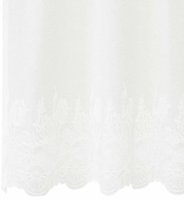 vidaXL Κουρτίνες με κουρτίνες Floral Λευκό 300 x 240 cm Πολυεστέρας