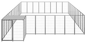 Σπιτάκι Σκύλου Μαύρο 30,25 μ² Ατσάλινο - Μαύρο