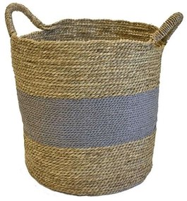 Καλάθι Διακοσμητικό Ψάθινο 00.06.67169 40x40cm Natural-Grey Mat
