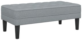vidaXL Παγκάκι Ανοιχτό Γκρι 113x57x39 εκ. Υφάσμα