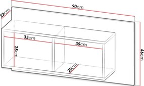 Κρεμαστή ραφιέρα Lamelo