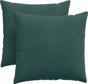 vidaXL Μαξιλάρι Καναπέ 2 pcs Σκούρο Πράσινο 45 x 45 cm