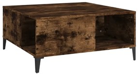 vidaXL Τραπεζάκι Σαλονιού Καπνιστή Δρυς 80x80x36,5εκ. Επεξεργασμ. Ξύλο