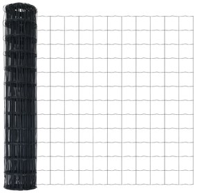 vidaXL Euro Fence με 13 Πόλους 1.2x25 μ Γαλβανισμένο Χάλυβα Γκρι