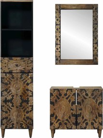 vidaXL Σετ Επίπλων Μπάνιου 3 τμχ. Καφέ 62 x 33 x 58 εκ.
