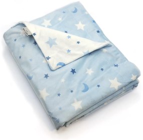 Παιδική Κουβέρτα Βελουτέ 110X140 Moon Blue
