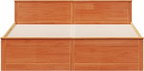 vidaXL Σκελετός Κρεβατιού Χωρ. Στρώμα +Κεφαλάρι 180x200 εκ Μασίφ Πεύκο