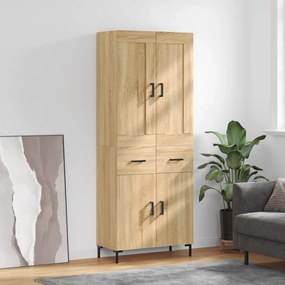 vidaXL Ντουλάπι Sonoma δρυς 69,5 x 34 x 180 εκ. από Επεξεργασμένο Ξύλο
