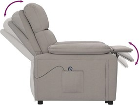 vidaXL Πολυθρόνα Ανακλινόμενη Ηλεκτρική Taupe Υφασμάτινη