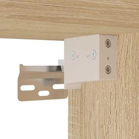 vidaXL Ντουλάπι Sonoma δρυς 69,5 x 34 x 180 εκ. από Επεξεργασμένο Ξύλο