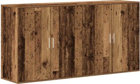 vidaXL Πλαϊνό γραφείο 2 pcs Παλιό ξύλο 79 x 38 x 80 εκ.