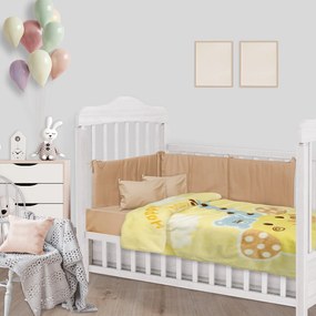 DAS BABY ΚΟΥΒΕΡΤΑ VELOUR 110X140 RELAX 6615 ΓΑΛΑΖΙΟ, ΚΙΤΡΙΝΟ