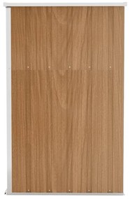 vidaXL Αποθήκη Κήπου Επιτοίχια Καφέ 118x100x178 εκ. από Γαλβ. Ατσάλι