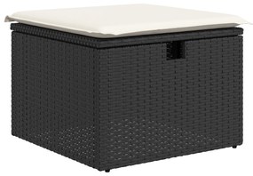 vidaXL Σετ Καναπέ 8 Τεμαχίων με Μαξιλάρια Μαύρο Συνθετικό Ρατάν