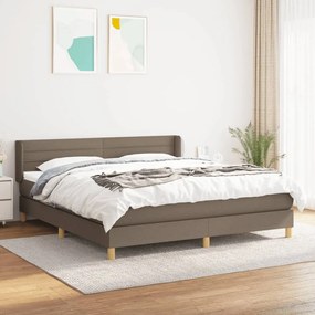 ΚΡΕΒΑΤΙ BOXSPRING ΜΕ ΣΤΡΩΜΑ TAUPE 180X200 ΕΚ. ΥΦΑΣΜΑΤΙΝΟ 3130373