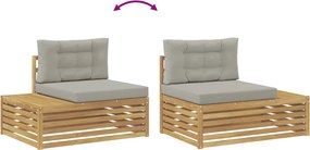 vidaXL Σειρά Καναπέ Εξωτερικού Λευκό 230,5 x 83 x 73 εκ Πολυεστέρας